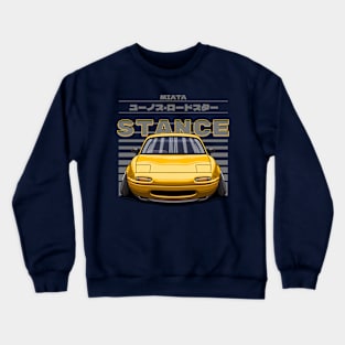 Roadster miata (yellow) Crewneck Sweatshirt